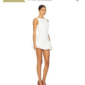 White Sleeveless Mini Dress